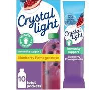 Crystal Light Pure Immunity Mirtillo Melograno Drink Mix, 10 ct On-the-Go Pacchetti