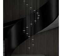 Crystal Lights High House Staircase Chandelier Bedside Droplight Sky Star LED Dining Room Hanging Lamps
