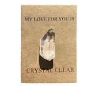 Crystal Love Card - Biglietti ispiratori per coppie, carta naturale di scambio di San | Romantico bianco gemst0ne Cristalli San , souvenir versatile bianco gemst0ne Rocks Minerals