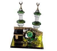Crystal Minaret Statue - Collectible Figurine for Home Decor | High-Definition Architectural Design with Prism Light Reflection & Weighted Base for Car Dashboards, Buffets and Party Tables
