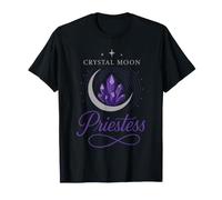 Crystal Moon Sacerdotessa Mistica Fase Lunare Strega Estetica Maglietta