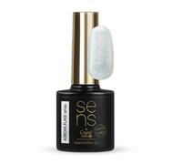 Crystal Nails - Sens Aurora Flake Base Gel - White - 10ml