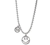 Crystal Necklace,925 Hollowng Face Necklace Thai Round Luck Charm Necklace Jewelry/About 50Cm