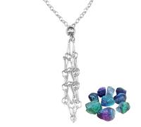 Crystal Necklace Holder - Interchangeable Necklace Cord For Crystal Stylish And Beautiful,Necklaaace Cord Empty Stone Holder, Stainless Necklaces Cage Cords For Crystals, Adjustable Necklaces