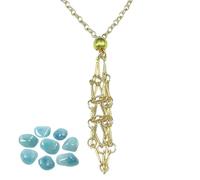 Crystal Necklace Holder - Interchangeable Necklace Cord For Crystal Stylish And Beautiful,Necklaaace Cord Empty Stone Holder, Stainless Necklaces Cage Cords For Crystals, Adjustable Necklaces