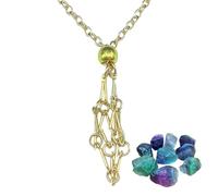 Crystal Necklace Holder - Interchangeable Necklace Cord For Crystal Stylish And Beautiful,Necklaaace Cord Empty Stone Holder, Stainless Necklaces Cage Cords For Crystals, Adjustable Necklaces