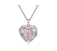 Crystal Necklace Reiki Healing Crystal Natural Gemstone Love Heart Flower Leaf Gift