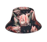 Crystal Pink TulipsCappello da pescatore riflettente, cappello da sole portatile adatto per ciclismo, viaggi, escursionismo e pesca.