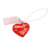 Crystal Puzzle | 3D Mini cuore rosso | Design trasparente | 14 pezzi | Kit per bambini e adulti | HCM Kinzel