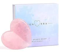 Crystal Rose Quartz Heart Love Massage Tool Pietra preziosa naturale Gua Sha Board Massaggiatore raschiante for viso, occhi, collo Massaggio for la cura della pelle decorazione della stanza