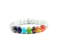 Crystal Rough 7 Bracciale naturale Bracciale Bracciale Gioielli Elastica corda elastica uomini e donne uomini e donne amici di amicizia reiki bracciali (colore: verde, dimensioni: roccia vulcanica)