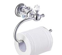 Crystal Series Brass Toilet Paper Roll Holder, Polished Chrome