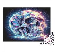 Crystal Skull Art 1000Pc for Adults Gifts: Crying White Cat in Hands Educational Game Challenge & Brainteasing Activity 52x38cm/1000pcs