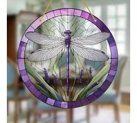 Crystal Sky Bluebird Stained Art Ornament,2D Acrylic Birds Sun Window Hanging,Stained Glass Decorations,for Windows Indoor Gardens Home Garden Modern Wall Hanging(Color O)