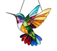 Crystal Sky Bluebird Stained Art Ornament,2D Acrylic Birds Sun Window Hanging,Stained Glass Decorations,for Windows Indoor Gardens Home Garden Modern Wall Hanging(Color E)