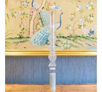 Crystal Soul - Bastone da pioggia DNA completamente trasparente 1 minuto simulato suono di pioggia per mente corpo spirito guarigione con supporto