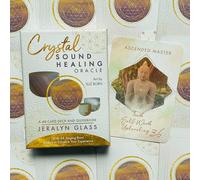 CRYSTAL Sound Healing Oracle Cards Deck E Guidebook QR Audio Hay House Nuovo