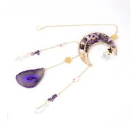 Crystal Sun Catcher Wind Chimes Wall Hanging Decor Prism Bell Moon Catchers Rainbow Maker Bedroom Home Decoration Art Gift(A)