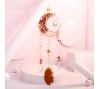 Crystal Sun Catcher Wind Chimes Wall Hanging Decor Prism Bell Moon Catchers Rainbow Maker Bedroom Home Decoration Art Gift(E)