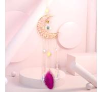 Crystal Sun Catcher Wind Chimes Wall Hanging Decor Prism Bell Moon Catchers Rainbow Maker Bedroom Home Decoration Art Gift(F)