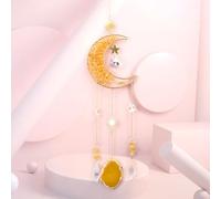 Crystal Sun Catcher Wind Chimes Wall Hanging Decor Prism Bell Moon Catchers Rainbow Maker Bedroom Home Decoration Art Gift(D)