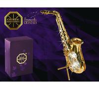 Crystal Temptations - Sassofono 4390 Chiari Pietre Swarovski Dorato 11,5 X 7 CM