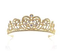 Crystal Tiara Crown Elegant Princess Crown Tiara Female Bride Wedding Party Birthday Girl Accessori (colore: argento spesso, taglia: corona) (corona di diamanti bianchi)