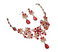 Crystal Tiara Crown Elegant Princess Crown Tiara Female Wedding Party Birthday Birthday Accessori per capelli (colore: rosso dorato, taglia: corona)