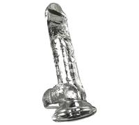 Crystal - Vibratore con ventosa (trasparente)