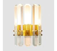 Crystal Wall Lamp, Gold Stainless Steel Wall Light, E14 Lighting Fixture, Decorative Lighting Wall Sconce for Living Room, Wall Lamps
