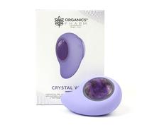 CRYSTAL WAVE di ORGANICS PHARM, Spazzola Pulizia Viso Ricaricabile a 3 Velocità in Silicone Impermeabile | Applicatore a Caldo con Pietra di Quarzo Naturale | Biostimolazione LED | Microcircolo