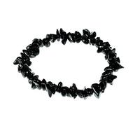 CrystalAge Bracciale con chip di pietra preziosa tormalina nera