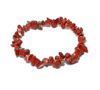 CrystalAge Bracciale con pietre preziose diaspro rosso