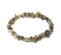 CrystalAge Braccialetto con chip di pietre preziose di labradorite