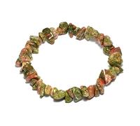 CrystalAge Unakite - Braccialetto con pietre preziose