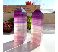 CrystalDecoration Bella gemma naturale Rosa Viola Fluorite Colonna tetraedrica Bacchetta a punta di cristallo lucido Decorazione for ufficio a casa Decorazione for la casa ZoCzkgzd ( Size : 8-9cm )