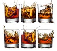 CRYSTALIA Tumbler Bicchieri Da Whisky Set Di 6, 305 ml Qualità Premium%100 Senza Piombo Bicchiere Per Whisky Bicchieri d'Acqua, Bicchieri Cocktail Bicchieri di Cognac Bourbon Tumbler Whisky in Vetro
