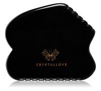 Crystallove Black Obsidian Contour Gua Sha attrezzi per i massaggi 1 pz