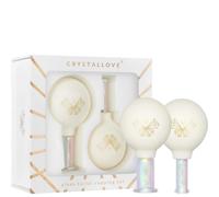 Crystallove Coppette di vetro per il massaggio del viso, collo e décolleté