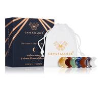 Crystallove Energy Crystals The Seven Chakra Moons attrezzi per i massaggi 7 pz