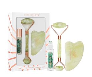 Crystallove - Jade Beauty Set / Roller Per Il Viso Massaggio Viso & Jaderoller 1 pieces unisex