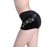 CrystalsRus 9-11 Years Chiaro Stella Ginnasta Diamante del Merletto Shorts Danza Body Black Stretch Velvet Ballet
