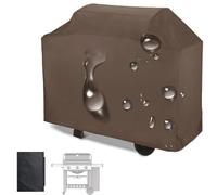 Crysterris Copertura per Barbecue da Esterno,Impermeabile Coperture per Protettiva per della Griglia,Antivento Telo di Protettivo per Grill Barbecue con Coulisse (Size:100 * 60 * 150cm,Color:Brown)