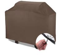 Crysterris Impermeabile Copertura per Barbecue da Esterno, Coperture per Protettiva per della Griglia,Antivento Telo di Copri per Grill Barbecue con Coulisse (Size:100 * 60 * 150cm,Color:Brown)