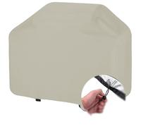 Crysterris Impermeabile Copertura per Barbecue da Esterno, Coperture per Protettiva per della Griglia,Antivento Telo di Copri per Grill Barbecue con Coulisse (Size:147 * 61 * 117cm,Color:Beige)