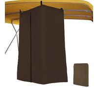 Crysterris Spogliatoio Sospeso da Campeggio,Impermeabile Tenda per Privacy per Barche,Tenda per Cambiare Vestiti, W-C, Doccia per Pontone, Barca con Cerniera(Size:420D：77 * 69 * 183cm,Color:Marrone)