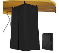 Crysterris Spogliatoio Sospeso da Campeggio,Impermeabile Tenda per Privacy per Barche,Tenda per Cambiare Vestiti, W-C, Doccia per Pontone, Barca con Cerniera(Size:420D：77 * 69 * 183cm,Color:Nero)