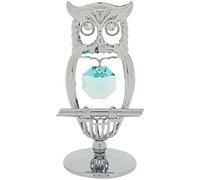 Crystocraft Ornamento regalo cromato - Gufo con elementi in cristallo Swarvoski