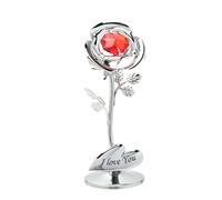 CrystocraftI Love You Rosa Celebrazione Ornamento (WD3028)
