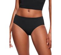 CRZ YOGA Bikini Bottoms per Donna Slip da Bagno di Base a Copertura Totale a Mezza Altezza Nero 42